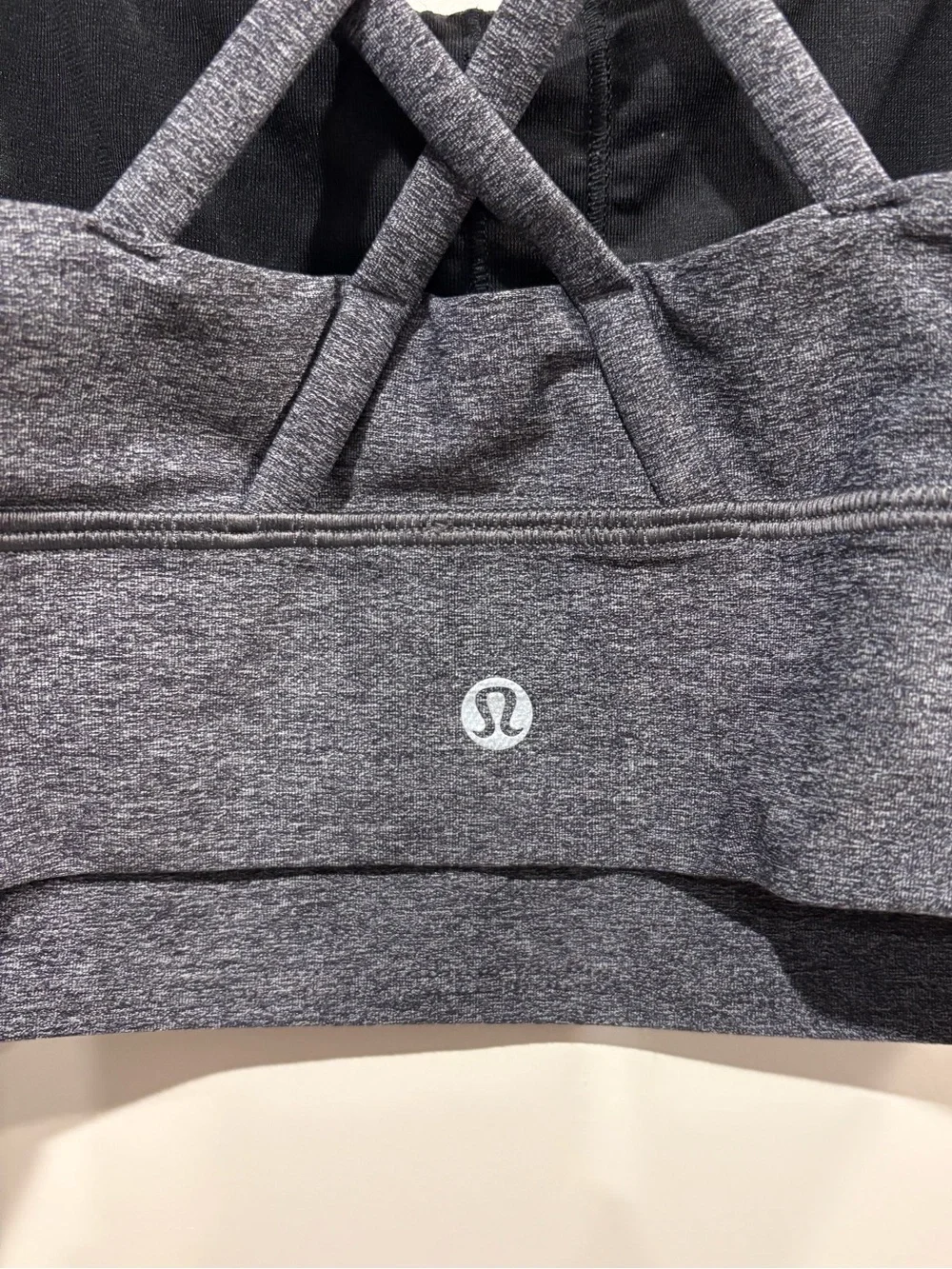 Lululemon Energy Sports Bra *Long Line Heathered Black 8 - Picture 3 of 5
